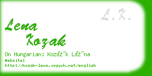lena kozak business card